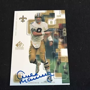 1999 SP Authentic Archie Manning Auto Autograph #MG New Orleans Saints - Picture 1 of 2