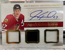 JEREMY ROENICK 2013-14 Panini National Treasures Triple Mem Jersey Auto