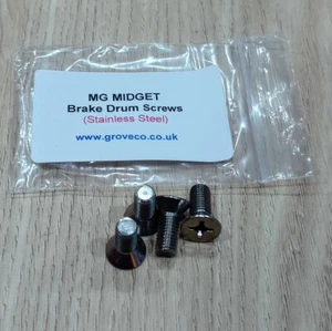 MG Midget & AH Sprite Rear Brake Drum Securing Screws (Qty 4) - Stainless Steel. - Picture 1 of 1