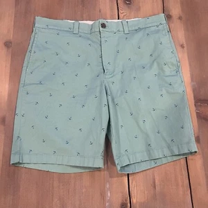 J.Crew Shorts Herren grün Anker Print Baumwolle Chino Short Gr. 34 - Bild 1 von 3