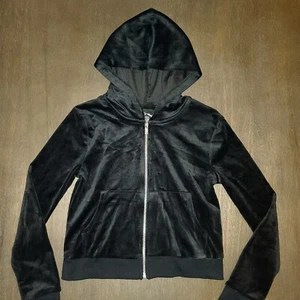 NEW GIRLS ART CLASS BLACK VELOUR HOODED ZIP UP JACKET SIZE L 10-12 - Picture 1 of 2