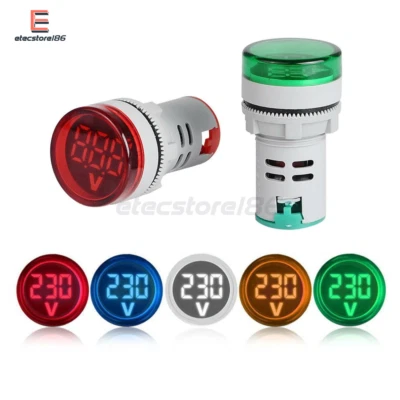 DC 6-100V Digital Display Voltage Meter Volt Tester 22MM Mini LED Voltmeter New - Bild 1 von 4