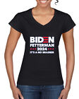 Biden Fetterman 2024 Elections No Brainer Political Women Standard V-Neck Tee
