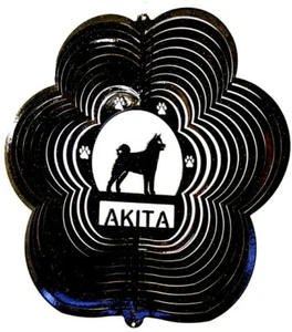 AKITA WIND SPINNER - 12" Dog Sun Catcher Stainless Steel LIFETIME RUST WARRANTY - Picture 1 of 1