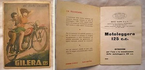 LIBRETTO USO E MANUTENZIONE GILERA 125 ANNO 1950 Originale Illustrato BOCCASILE - Picture 1 of 1