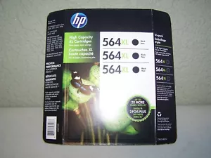Confezione 3 cartucce inchiostro nero ad alto rendimento originali HP 564XL scadenza 2017 DeskJet CR305BN - Foto 1 di 4