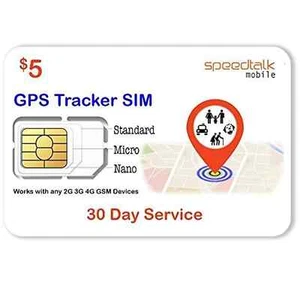 Tarjeta SIM GSM para rastreadores GPS Speedtalk Mobile funciona con 2G3G4G 30 días - Imagen 1 de 3