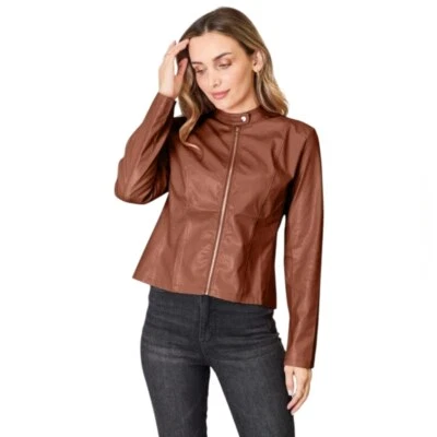 Mock Neck Zip Up Jacket - Women's - Image 1 of 4