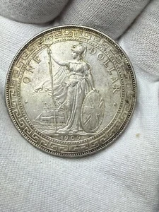 1909-B Great Britain/Silver Trade Dollar BU Toned J71 - Picture 1 of 6