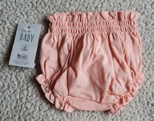 Baby Girls Peach Bloomer Shorts Tiny Baby/Up To 6lbs/2.7kg Brand New With Label - Picture 1 of 4