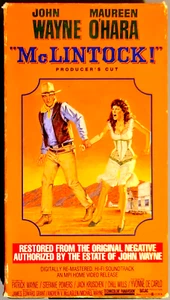 McLintock (VHS, 1993)(Western) John Wayne, Maureen O'hara, Patrick Wayne! - Foto 1 di 6