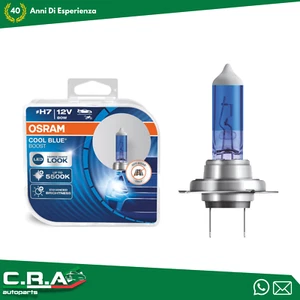 COPPIA KIT OSRAM H7 LAMPADE COOL BLUE BOOST 5000K 12V 80W 62210CBBHCB HYPER BLUE - Imagen 1 de 2