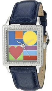 2008 Love Stamp Uhr Arjang Co PO Collection Marine Lederband Japan Mvm't Neu mit Etikett - Bild 1 von 8