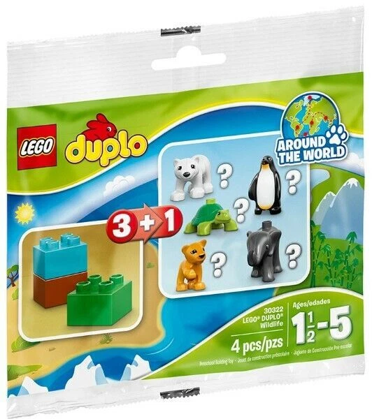 30322 LEGO DUPLO The World Wildlife Animal mystery pack 3 + 1 4 pc bag preschool - Image 1 of 1