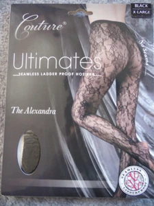 Nahtlose Netzstrumpfhose von Couture Alexandra, Größe: XL, Farbe: Schwarz - Bild 1 von 6