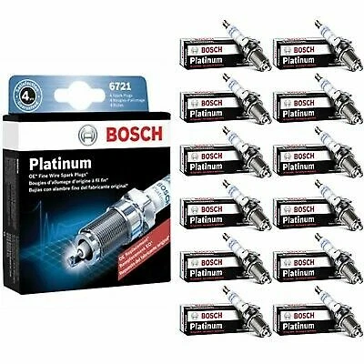 12 Platinum Spark Plugs Bosch For 2003-2008 BMW 760LI V12-6.0L - Imagem 1 de 4