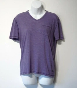 John Varvatos USA Women's Purple V Neck Breast Pocket Tee Shirt Sz S  - Picture 1 of 6