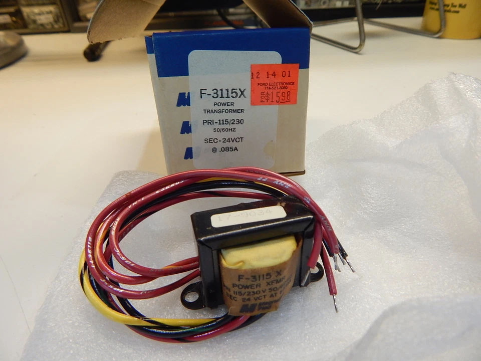 MAGNETEK F-3115X 变压器 PRI- 115V 或 230V SEC- 24VCT @0.085A — 第 1/4 张图片