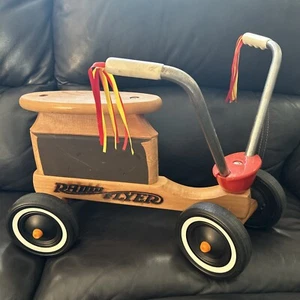 Vintage Radio Flyer Maple Wood USA 4 Wheel Scooter Trike Bike Ride On Toy Kids - Picture 1 of 20