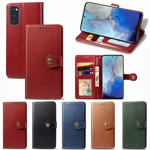 Case For Samsung A80 M40S A51 S20 S20+ S6 7 Edge Flip Leather Wallet Phone Cover - Picture 1 of 15