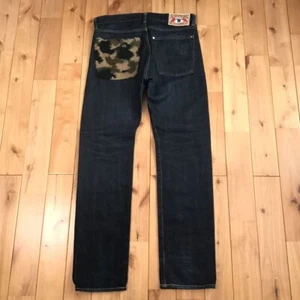 BAPE 1st camo fleece pocket denim pants A Bathing Ape Size S - Picture 1 of 9
