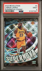 LeBRON JAMES 2023 Panini Revolution Supernova Cosmic /99!!! PSA 9!!! - Picture 1 of 3