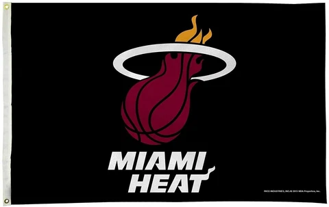 Miami Heat BLACK Premium 3x5 Flag w/Grommets Outdoor House Banner Basketball Cover