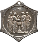 SILVER - 1896 Baptismal Medallion - Mercedes Virginia Shepard - Lot EC # 6097