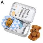 Little Pocket Bear Tin Comfortable Tiny Teddy Bear In Stuffed Box Bear Toy H4d6