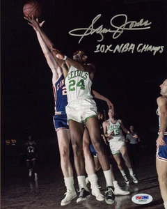 Sam Jones SIGNED 8x10 Photo +10 x NBA Champs Boston Celtics PSA/DNA AUTOGRAPHED  - Picture 1 of 1