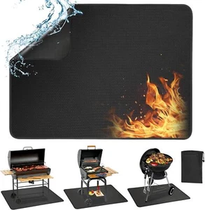 Under Grill Mats for Outdoor Grill Double-Sided Fireproof Fireplace Mats 48"x36" - Picture 1 of 7