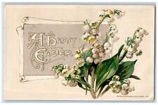 John Winsch Signed Postcard Easter Flowers Embossed Lowell Massachusetts MA