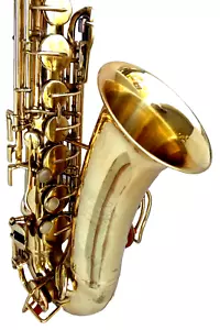Vint. 1970 BUESCHER "Aristocrat" Gold Alto Sax w/Orig. Case & Asian Mpc. - NICE - Picture 1 of 24