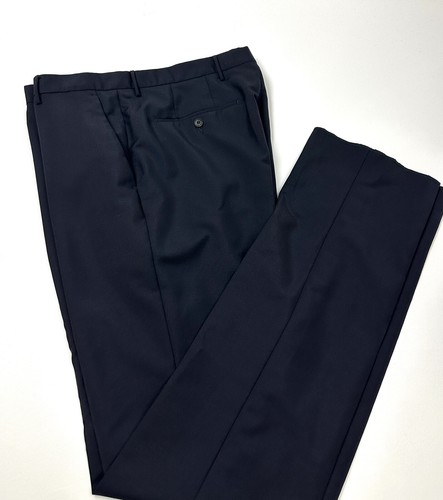 #282 Pantaloni abito blu massiccio Burberry London taglia 35