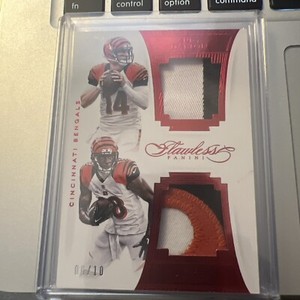 2016 Flawless Andy Dalton /AJ Green - Dual Patches Ruby Game Used  06/10 Bengals