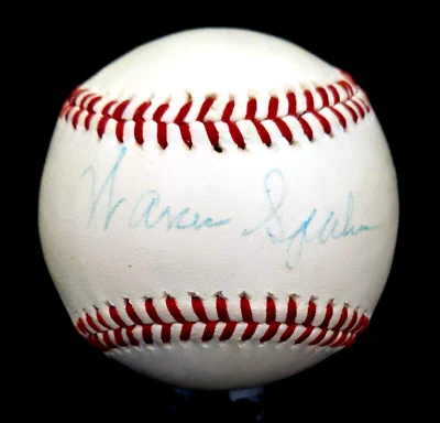 Warren Spahn + Willie Stargell ~ DOUBLE Autographed Baseball ~ HOF - Image 1 of 4