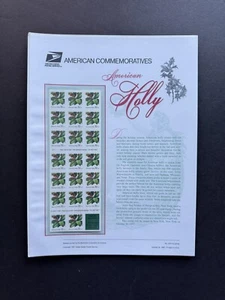 US 1997 Commemorative Panel (530) Holly Christmas Booklet Pane 20 +MNH #3177a - Picture 1 of 1