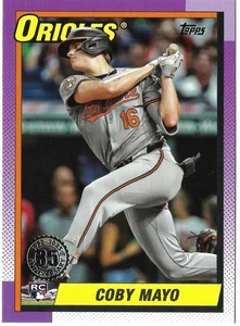 2025 Topps Serie 1 - 1990 Topps Béisbol Coby Mayo #T90-93 (RC) - Imagen 1 de 2