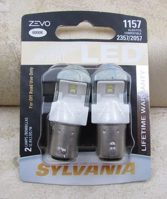 SYLVANIA 1157 LED White Mini Bulb, 6000K  Super Bright LED 2 Bulbs, 2357 2057 - Image 1 of 2