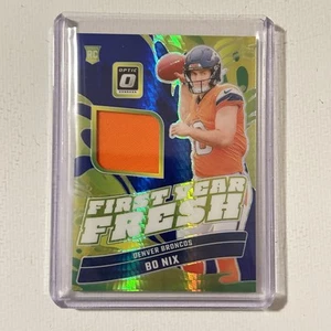 Bo Nix Rookie 2024 Panini Optic #FYF-BNX FIRST YEAR FRESH Jersey Patch - Picture 1 of 4