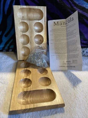 Tablero de juego plegable Mancala de madera maciza Foto 1 de 2