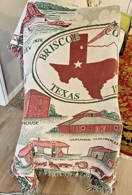 Cañones Caprock del condado de Briscoe Texas tapiz manta escenas Apx 65x55 Foto 1 de 4