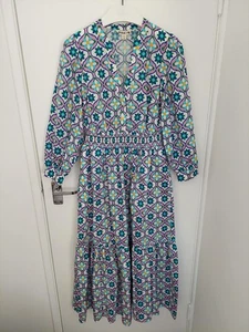 New Boden Elena Tiered Cotton Midi Dress size 6R UK Brand 2025 Style - Picture 1 of 3