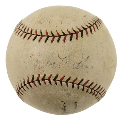 Babe Ruth Yankees 1920 Firmado Oficial Spalding NL Béisbol JSA ZZ44369 Foto 1 de 4