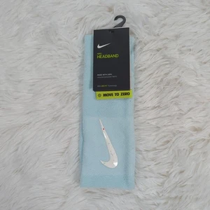 Damen Nike Dri-FIT breites sportliches Stirnband hellblau Einheitsgröße - Bild 1 von 3