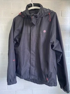 Abrigo Mountain Gear Impermeable Abrigo Negro Con Capucha Talla Mediana - Imagen 1 de 14