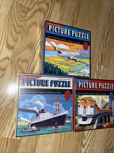 Blue Kazoo Picture Puzzle Across The Continent Series Plane Train Boat 1000 Pcs - Picture 1 of 7