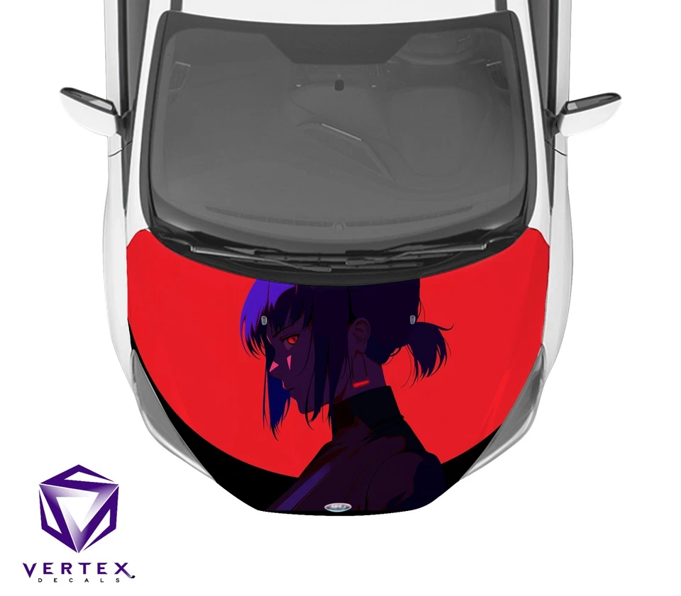 Motoko Ghost in the Shell Anime Hood Wrap Weatherproof Vinyl Decal 50"X60" - Image 1 of 1