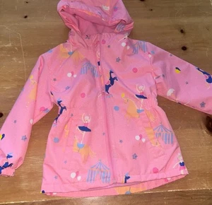 Kid's Pink Hooded Jacket with Fun Circus Print - Picture 1 of 3