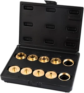10 Pcs Brass Router Template Bushing Guides Sets Fit Any Router Sub-Base of the - Picture 1 of 12
